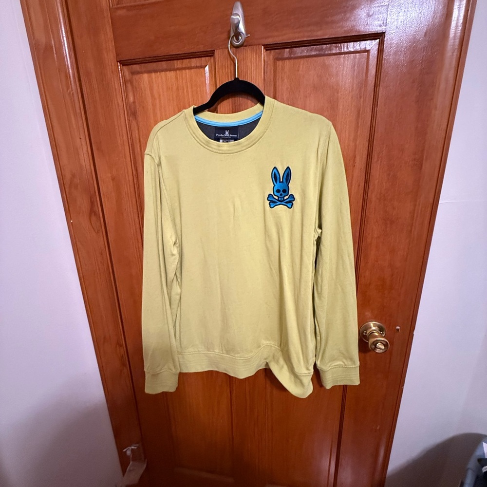 Psycho Bunny Yellow Shirt with Blue Logo